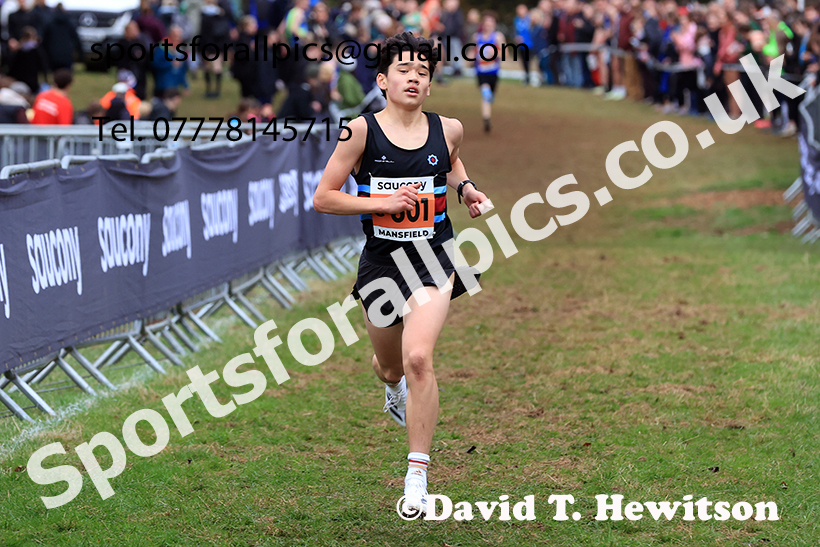Mens Under-17s 2024 National Cross Country Relays, Berry Hill Park, Mansfield.   Photo: David T. Hewitson/Sports for All Pics